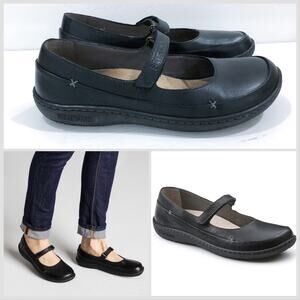Birkenstock Iona Black Leather Mary Jane Flats Mary Janes Size 38